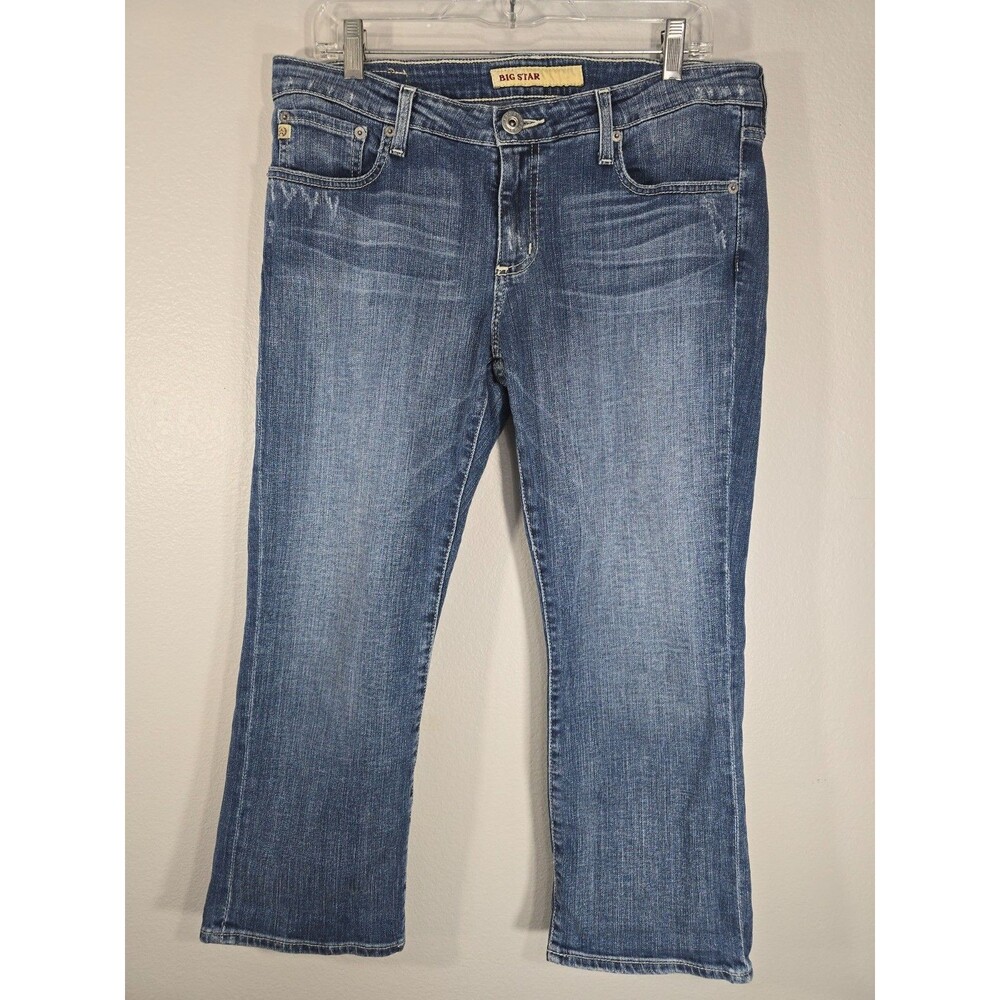 Big Star Capri Jeans Low rise Women's Size 32 Flap pocket Denim Crops Y2K BL